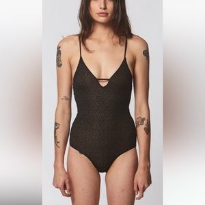 Thrills Swimwear Sunset One Piece Black Leopard